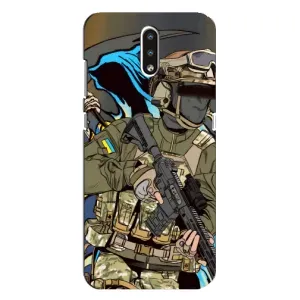Чехлы с картинкой ЗСУ для Nokia 2.3 (AlphaPrint) (Воин ВСУ)
