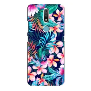 Чехол с принтом «Красочные цветы» для Nokia 2.4