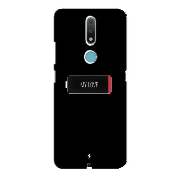 Чохол з принтом «Love battery» для Nokia 2.4 Чохол з принтом «Love battery» для Nokia 2.4