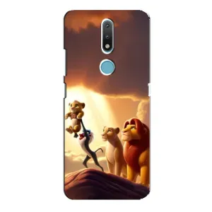 Чехол с принтом «Симба на презентации» для Nokia 2.4