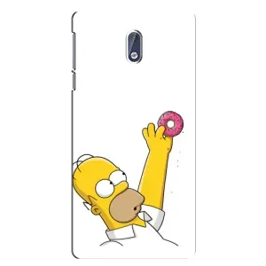Чjхол з Сімпсонами для Nokia 3.1 (VPrint) (Гомер з пончиком)