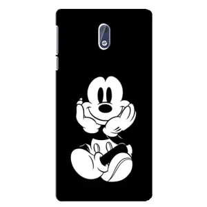 Міккі Маус чохол для Nokia 3 (AlphaPrint - Мультяшні) (Маус на чорному)