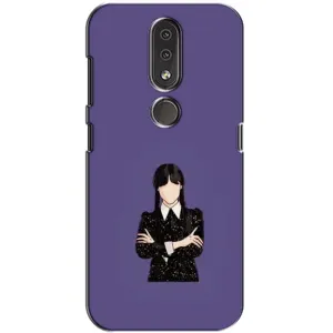 Чохли Венсдей на Nokia 4.2 Уенсдей (AlphaPrint) (Венздей у чорному)