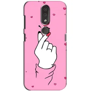 Чохол з принтом для Nokia 4.2 (AlphaPrint - Знак сердечка)