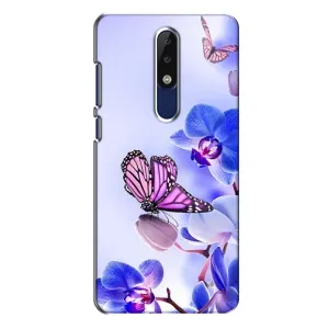 Чохли з квітами для Nokia 5.1 Plus (X5) (VPrint) (Метелик на квітах)