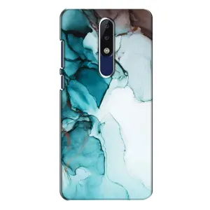 Чохол з принтом «Бірюзовий мрамор» для Nokia 5.1 Plus (X5)