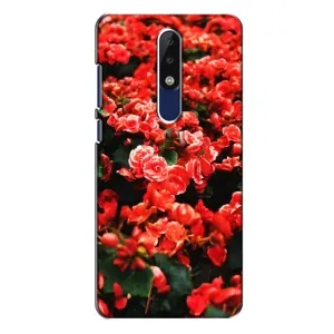 Чохли з квітами для Nokia 5.1 Plus (X5) (VPrint) (Квіти червоні)