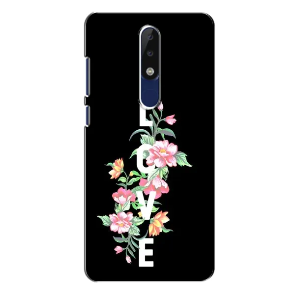 Чохол з принтом «Квіти LOVE» для Nokia 5.1 Plus (X5) Чохол з принтом «Квіти LOVE» для Nokia 5.1 Plus (X5)
