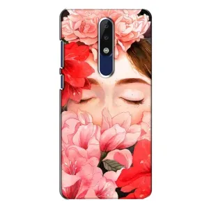 Чехлы (ART) Цветы на Nokia 5.1 Plus (X5) (VPrint) (Очі в квітах)