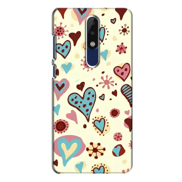 Чохол з принтом «Сердечки» для Nokia 5.1 Plus (X5) Чохол з принтом «Сердечки» для Nokia 5.1 Plus (X5)