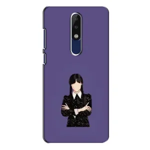 Чохли Венсдей на Nokia 5.1 Plus (X5) Уенсдей (AlphaPrint) (Венздей у чорному)