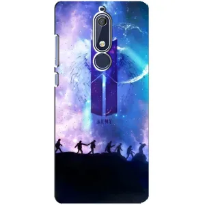 Чехлы BTS для Nokia 5 2018, 5.1 (AlphaPrint) (Army BTS)