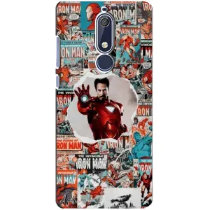 Чехлы с героями Марвел Nokia 5 2018, 5.1 (VPrint) (Айронмен)