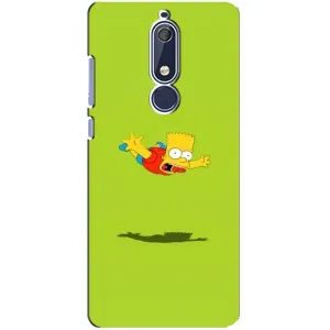 Чехол с Симпсонами для Nokia 5 2018, 5.1 (VPrint) (Барт Симпсон)