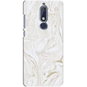 Мраморный чехол на Nokia 5 2018, 5.1 (VPrint) (Белый мрамор)