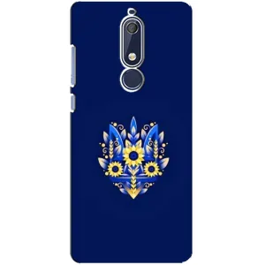 Чехлы для Nokia 5 2018, 5.1 Укр. Символика (AlphaPrint) (Цветочный Герб)