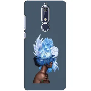 Чехлы (ART) Цветы на Nokia 5 2018, 5.1 (VPrint) (Цветы на голове)