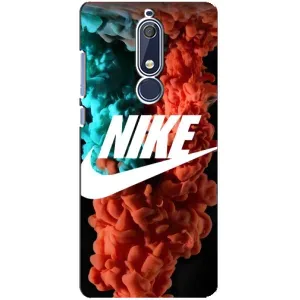 Чехол для Nokia 5 2018, 5.1 - с принтом Найк (AlphaPrint) (Дымчатый найк)