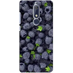Чехлы с Фруктами для Nokia 5 2018, 5.1 (VPrint) (Ежевика)