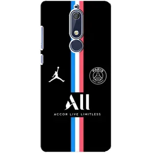 Чехлы PSG для Nokia 5 2018, 5.1 (AlphaPrint) (футболка ПСЖ)