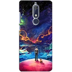 Космические Чехлы для Нокиа 5 2018, 5.1 (VPrint) (Галактический вид)