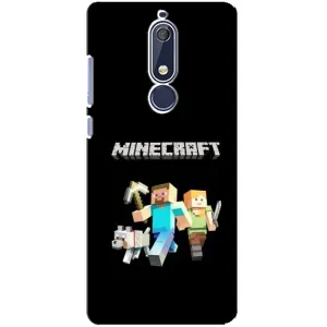 Чехол Майнкрафт на Nokia 5 2018, 5.1 (AlphaPrint) Minecraft (герои Minecraft)