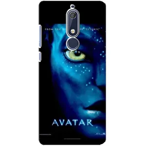 Чехлы с фильма АВАТАР для Nokia 5 2018, 5.1 (AlphaPrint) (глаз Аватара)