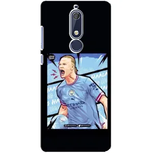 Чехлы с футболистом Ерлинг Холанд для Nokia 5 2018, 5.1 (AlphaPrint) (гол Эрлинг Холланд)