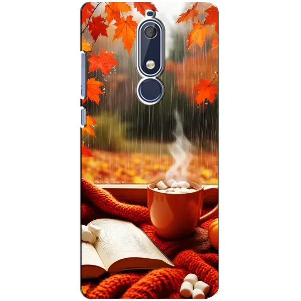 Чехол с принтом «Кофе и дождь» для Nokia 5.1 (2018)
