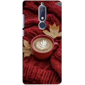 Чехол с принтом «Кофе на пледе» для Nokia 5.1 (2018)