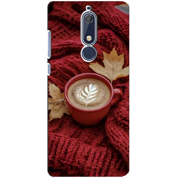 Чехол с принтом «Кофе на пледе» для Nokia 5.1 (2018)