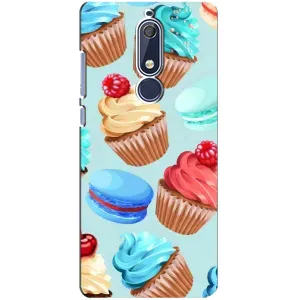 Чехлы с Фруктами для Nokia 5 2018, 5.1 (VPrint) (Кексики)