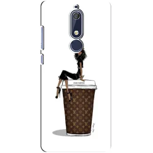 Чехлы Луи Витон для Nokia 5 2018, 5.1 (AlphaPrint - LOUIS VUITTON) (кофе LOUIS VUITTON)