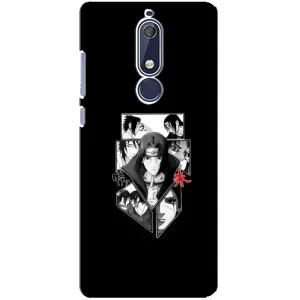 Чехлы на тему: Итачи Учиха для Nokia 5 2018, 5.1 (AlphaPrint) (коллаж Итачи)