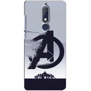 Чехлы с героями Марвел Nokia 5 2018, 5.1 (VPrint) (Команда А)