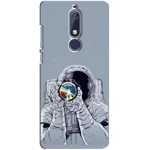 Чехол NASA для Nokia 5 2018, 5.1 (AlphaPrint) (Космонавт фото)