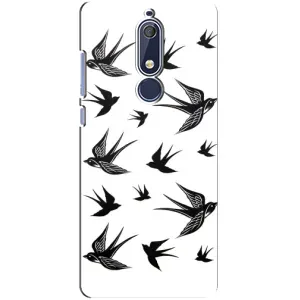 Чехол с птицами на Nokia 5 2018, 5.1 (VPrint) (Ласточки)