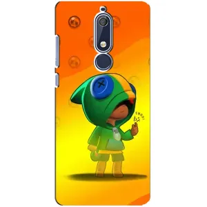 Чехол для Nokia 5 2018, 5.1 Бравл Старс (VPrint) (Мальчик Леон)