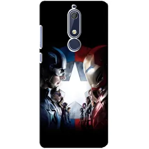Чехлы с героями Марвел Nokia 5 2018, 5.1 (VPrint) (Марвел стайл)