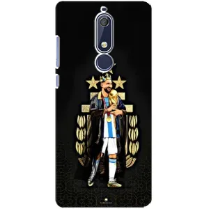 Чехлы для Nokia 5 2018, 5.1 (Leo чемпион) (AlphaPrint) (Месси Король)
