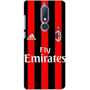 Чехлы для Nokia 5 2018, 5.1 (VPrint) - Футбольные клубы (Milan)