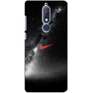 Чехол для Nokia 5 2018, 5.1 - с принтом Найк (AlphaPrint) (Найк красный)