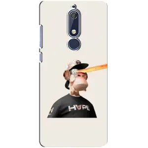 Чехлы с Обезьянами NFT для Nokia 5 2018, 5.1 (AlphaPrint) (обезьяна NFT в очках)