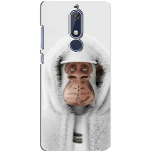 Чехлы с Обезьянами NFT для Nokia 5 2018, 5.1 (AlphaPrint) (обезьяна NFT в тату)