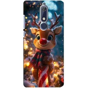 Чохол з принтом «Олень з шарфом» для Nokia 5.1 (2018)