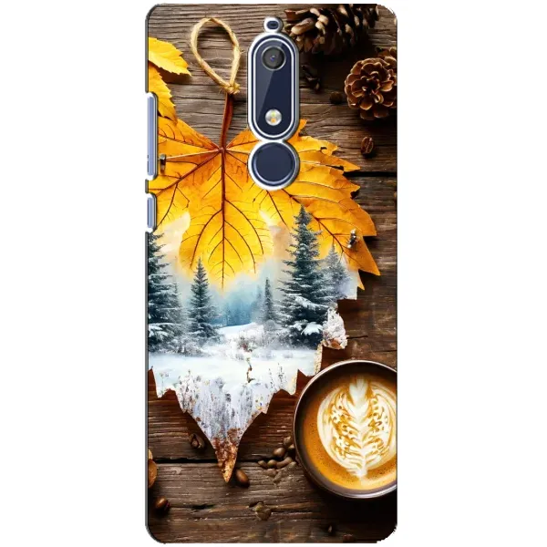 Чехол с принтом «Осенне-зимний кофе» для Nokia 5.1 (2018)