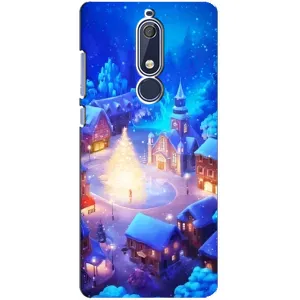 Рождественские Чехлы для Nokia 5 2018, 5.1 (VPrint) (Рождественский город)
