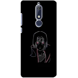 Чехлы на тему: Итачи Учиха для Nokia 5 2018, 5.1 (AlphaPrint) (силуэт Итачи)
