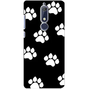 Чехлы с собаками для Nokia 5 2018, 5.1 (VPrint) (Следы собаки)