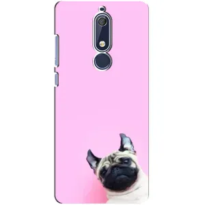 Чехлы с собаками для Nokia 5 2018, 5.1 (VPrint) (Смешная собака)